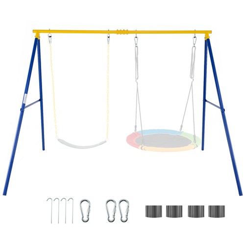 Kids double swing set - kids, a-frame