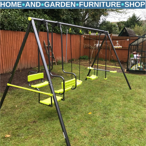 Metal garden swing - garden,