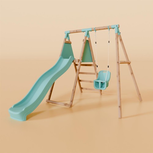 Single wooden baby swing - baby,