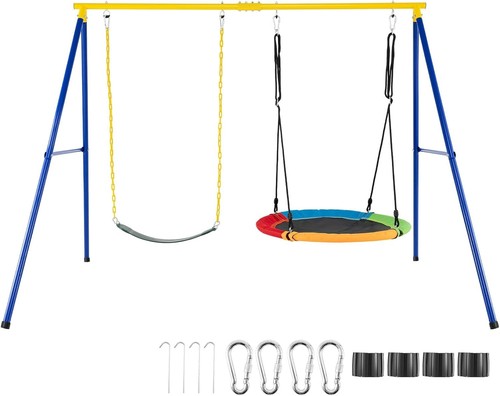 Kids double swing set frame - kids, set,