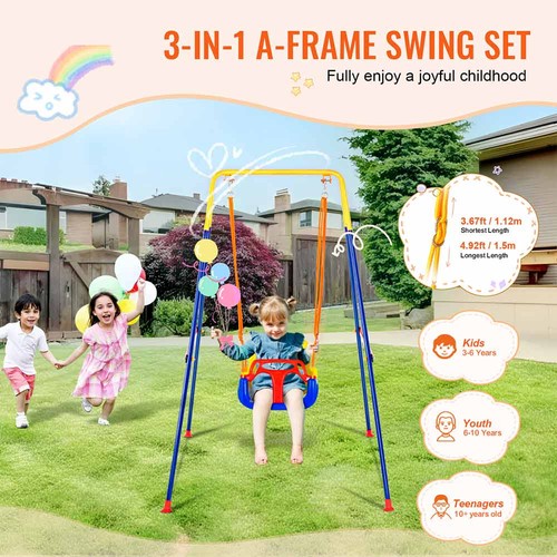 Toddler swing set - swing, metal