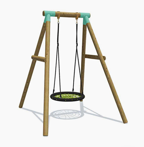 Wooden frame nest swing set - wooden, a-frame